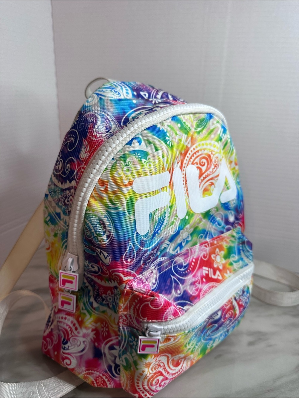 Fila Rainbow Paisley Mini Backpack with White Logo